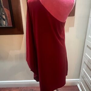 Elegant Red One-Shoulder Dress